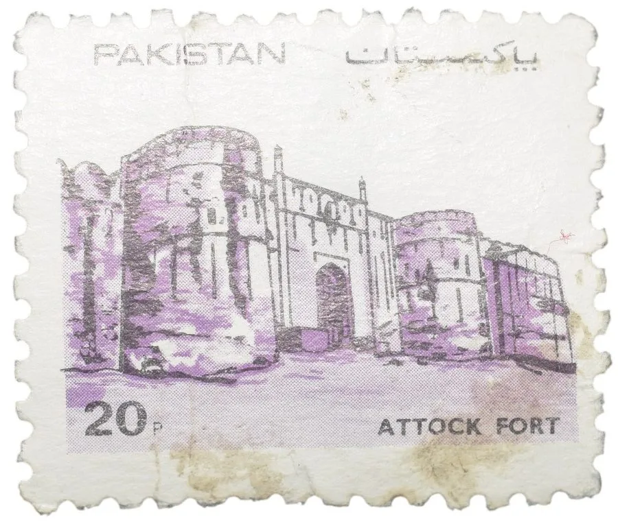 Postal Stamp of Pakistan - Attock Fort 20 Paise Used Condition as per Image.