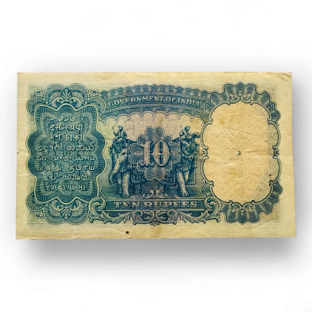 Rs 10 British India Banknote Portrait Issue Signed By J B Taylor Issue Crisp Paper Unique and Rare Issue