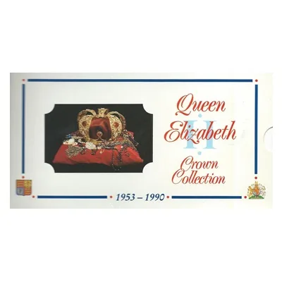 1953 - 1990 Queen Elizabeth II Crown Collection Rare ( 8 Coin Set ) Issued By Royal Mint Rare Folder Set