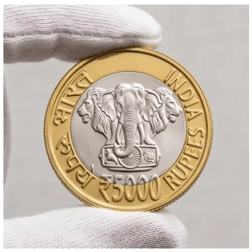 5000 Rupees 1861-2011 Rabindranath Tagore Bimetallic Beautiful Medieval Token Coin