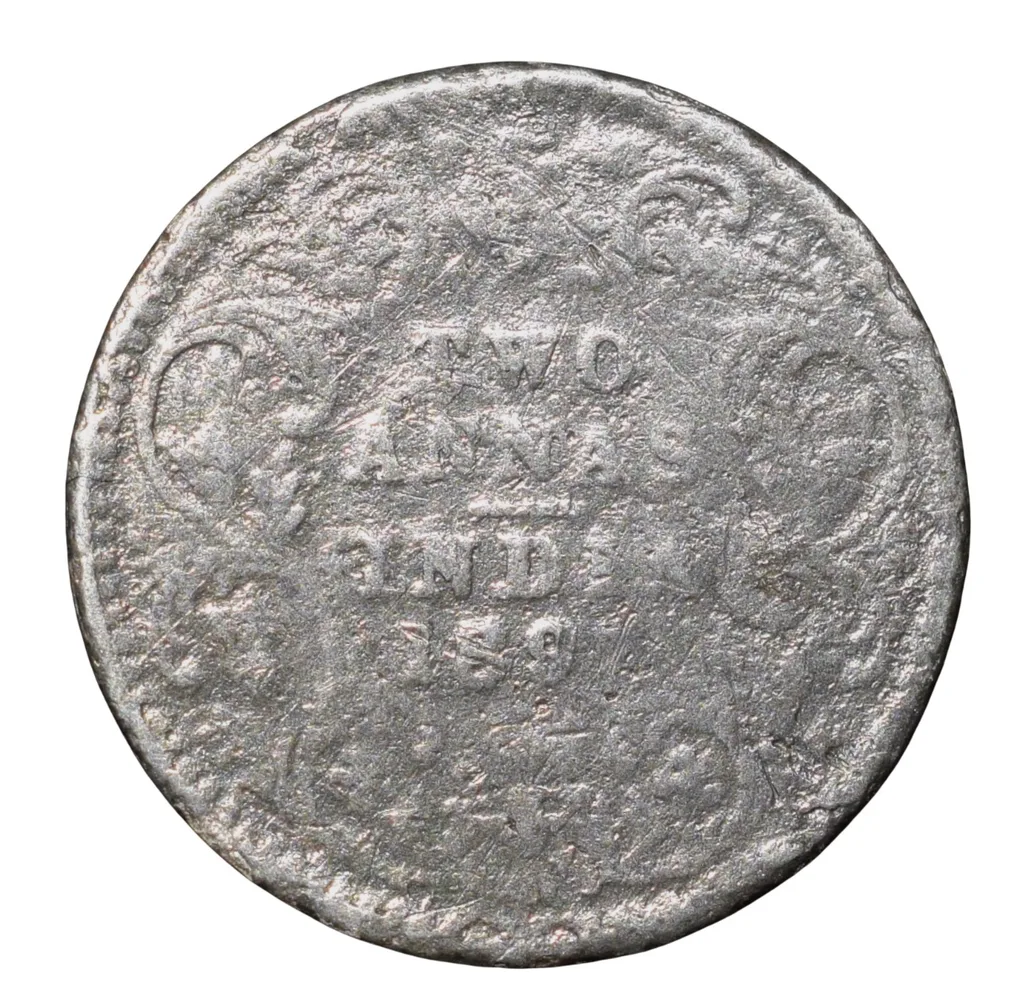 Silver 2 Annas of Victoria Empress (AD 1897)