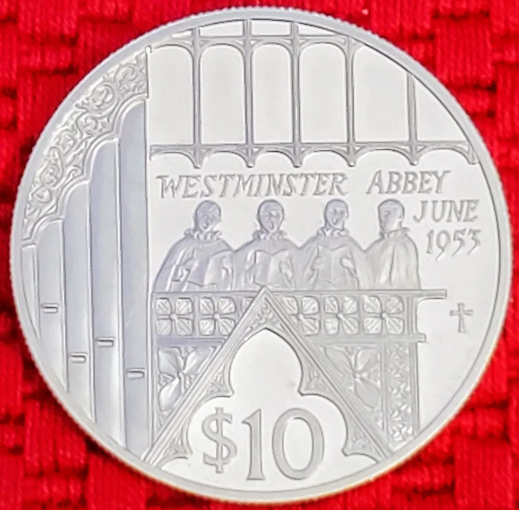 Fiji 1 Dollar 2002- Elizabeth II Westminster Abbey Rare Coin ( First Day Cover with Stamp )