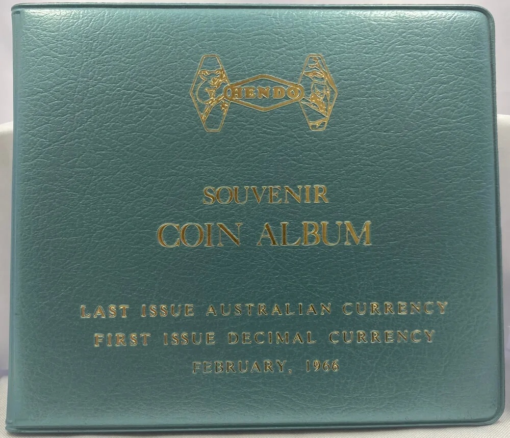 Souvenir Coin album Last issue Australian Currency first Issue Decimal Currency1966 ( 12 Coin Set ) Including 4 Silver Coin Rare Folder Set