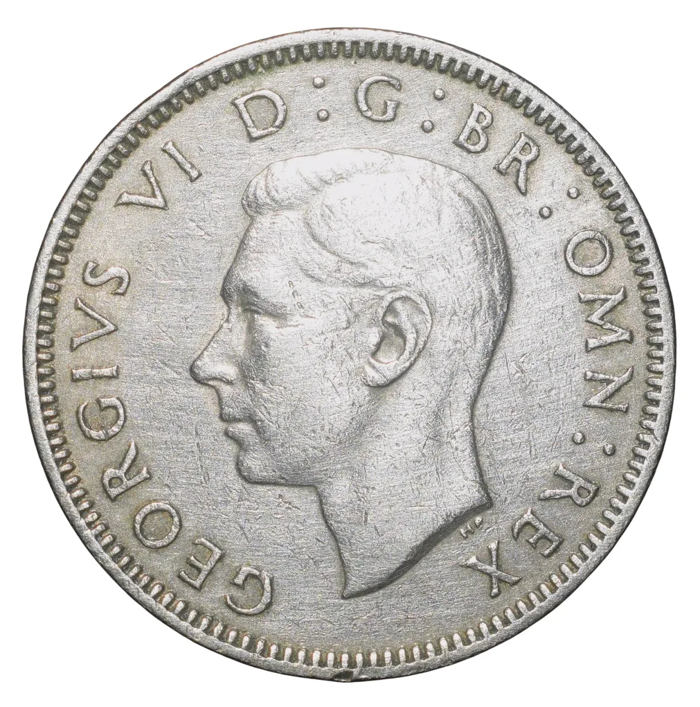 Copper-Nickel Shilling of George VI (AD 1950) of Great Brittain