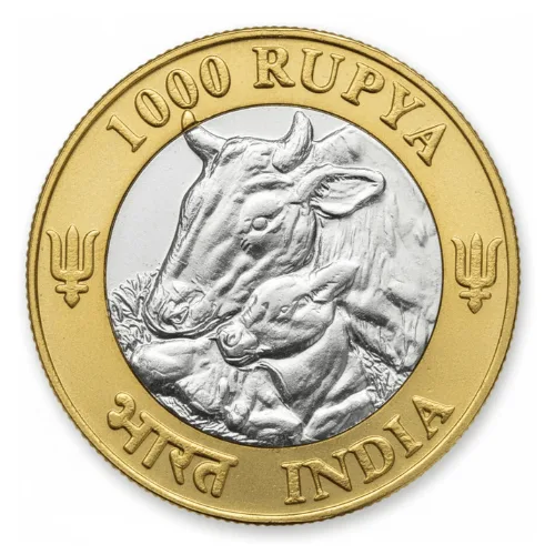 1000 Rupya 2025 Cow (Animal's Love) Bimetallic Beautiful Medieval Token Coin