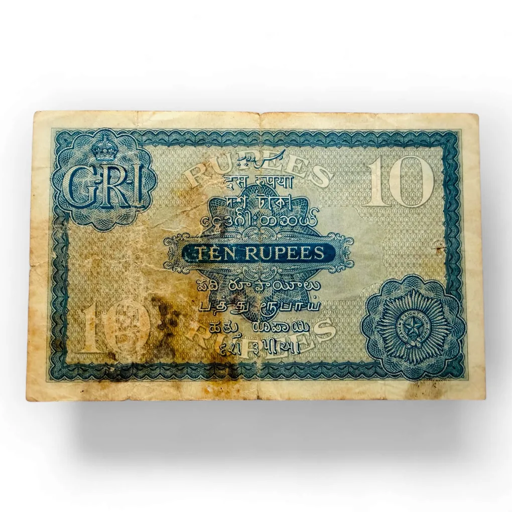 Rs 10 King George V Portrait Issue Signed By J B Taylor Prefix J Ultra Unique and Rare