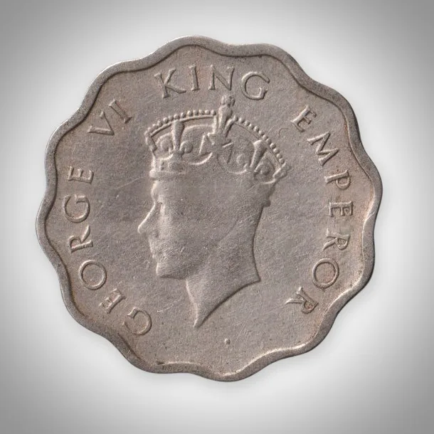 Rare 1 Anna 1939 George VI King Emperor Calcutta Mint British India Coin # A039