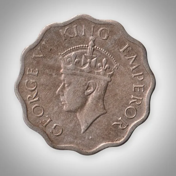Rare 1 Anna 1940 George VI King Emperor Calcutta Mint British India Coin # A040