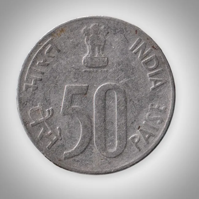 Rare 50 Paise 2000 Parliament House Noida Mint Republic India Coin # A193