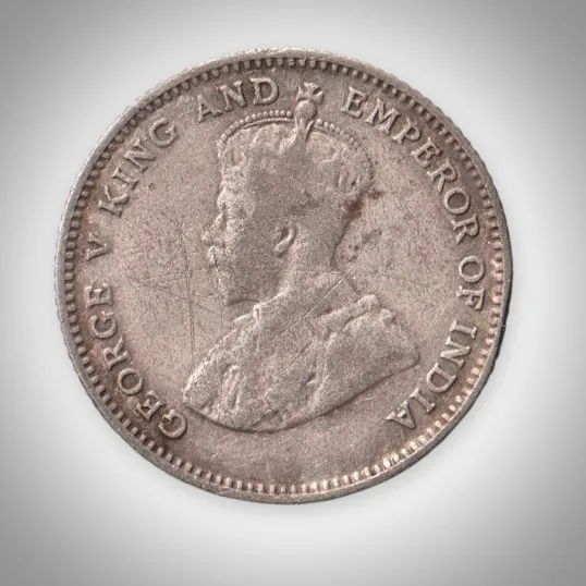 Rare 10 Cents 1926 King George V Straits Settlements British Colonial Silver Coin Foreign Mint # A198