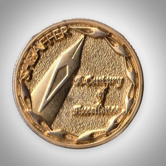 Rare Sheaffer 1913-2013 Centenary A Century of Excellence Gold Plated Commemorative Token Coin # A256