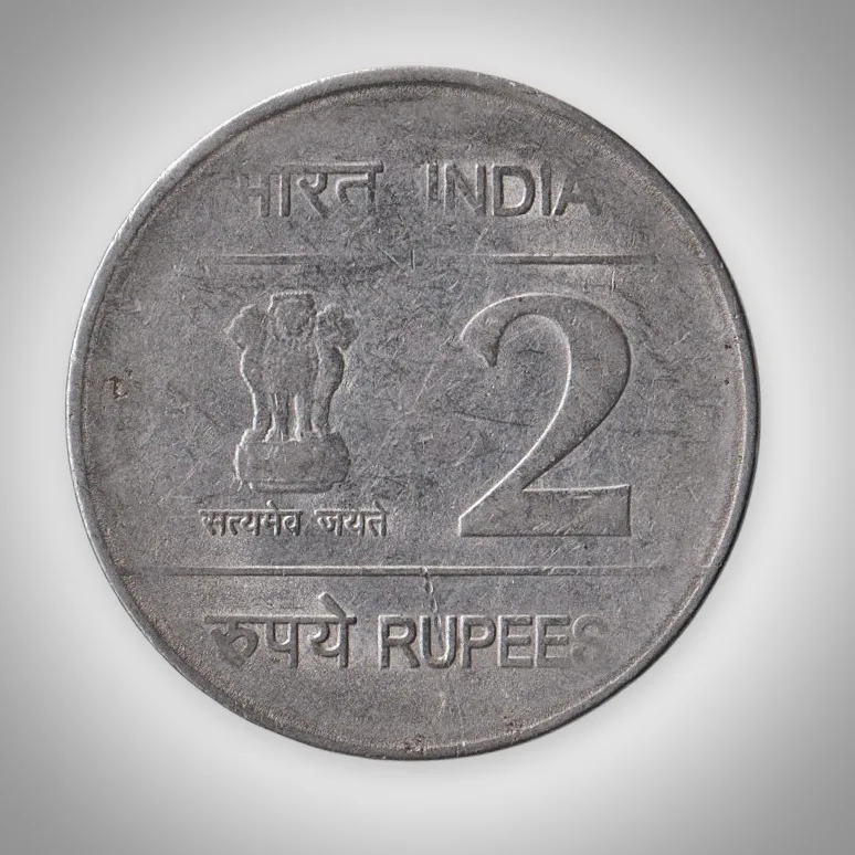 Rare 2 Rupees 2009 Louis Braille Birth Bicentenary Calcutta Mint Republic of India Commemorative Coin # A394