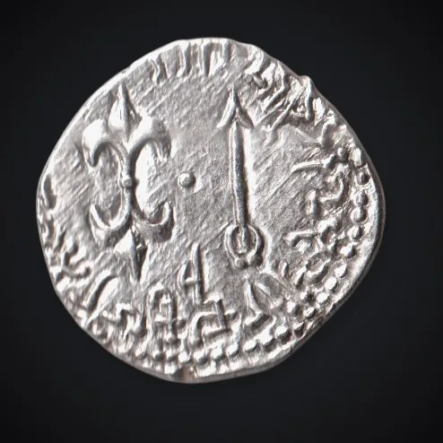 Rare Silver Drachm Nahapana Kshaharata Dynasty Western Kshatrapas Ancient India Coin # A455