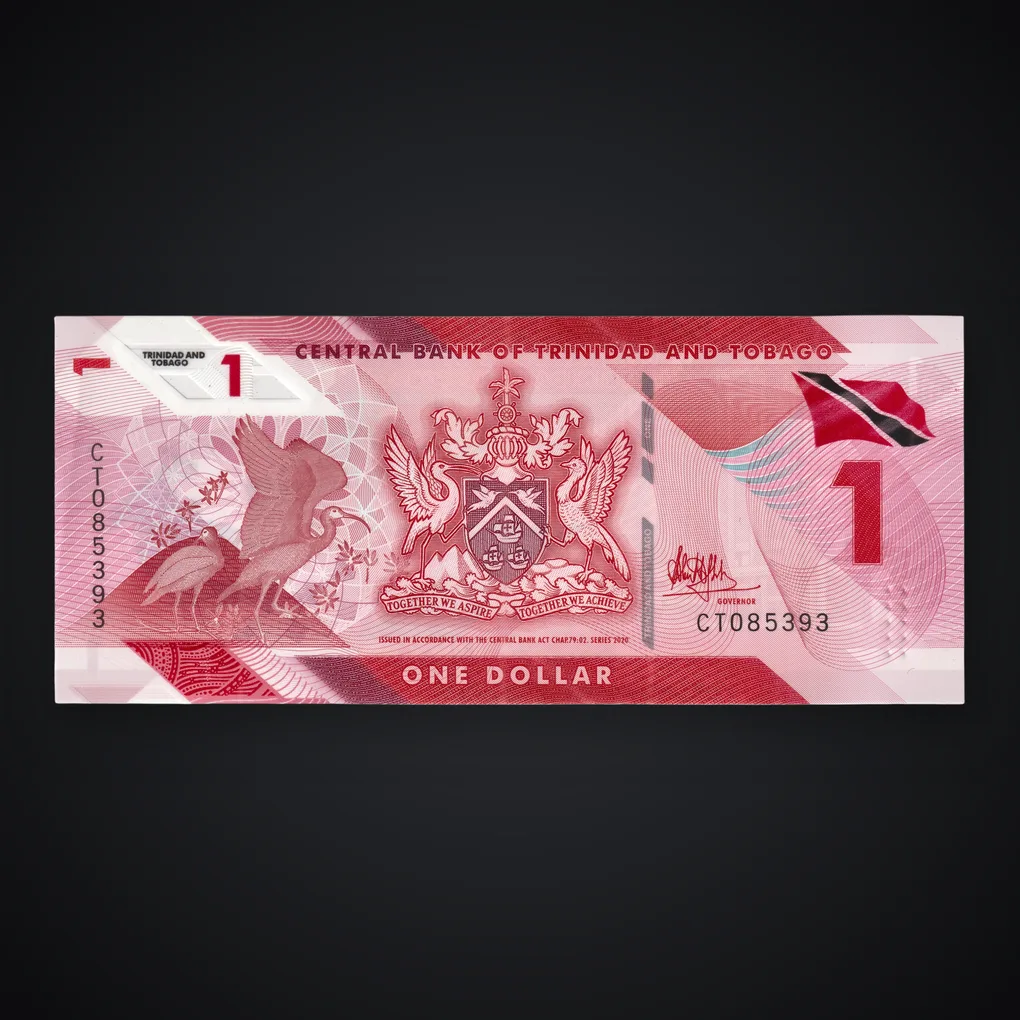 Rare 1 Dollar 2020 Central Bank of Trinidad and Tobago Polymer Series World Banknote Note Signature Alvin Hilaire Governor # A486
