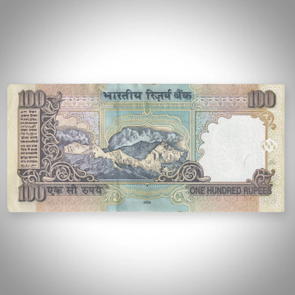Rare 100 Rupees 2006 Mahatma Gandhi Series L Inset Y V Reddy Republic India Note # A487
