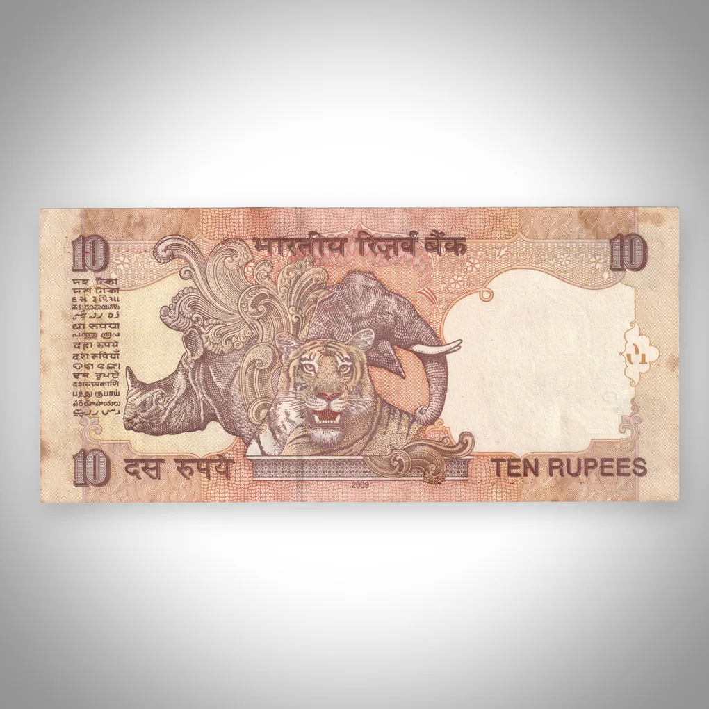 Rare 10 Rupees 2009 Solid Fancy Number 333333 Mahatma Gandhi Series Signed By D Subbarao Republic India Note # A503