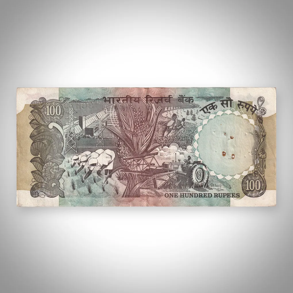 Rare 100 Rupees S Venkitaramanan Signed Agriculture Series Reserve Bank of India Republic India Note # A512