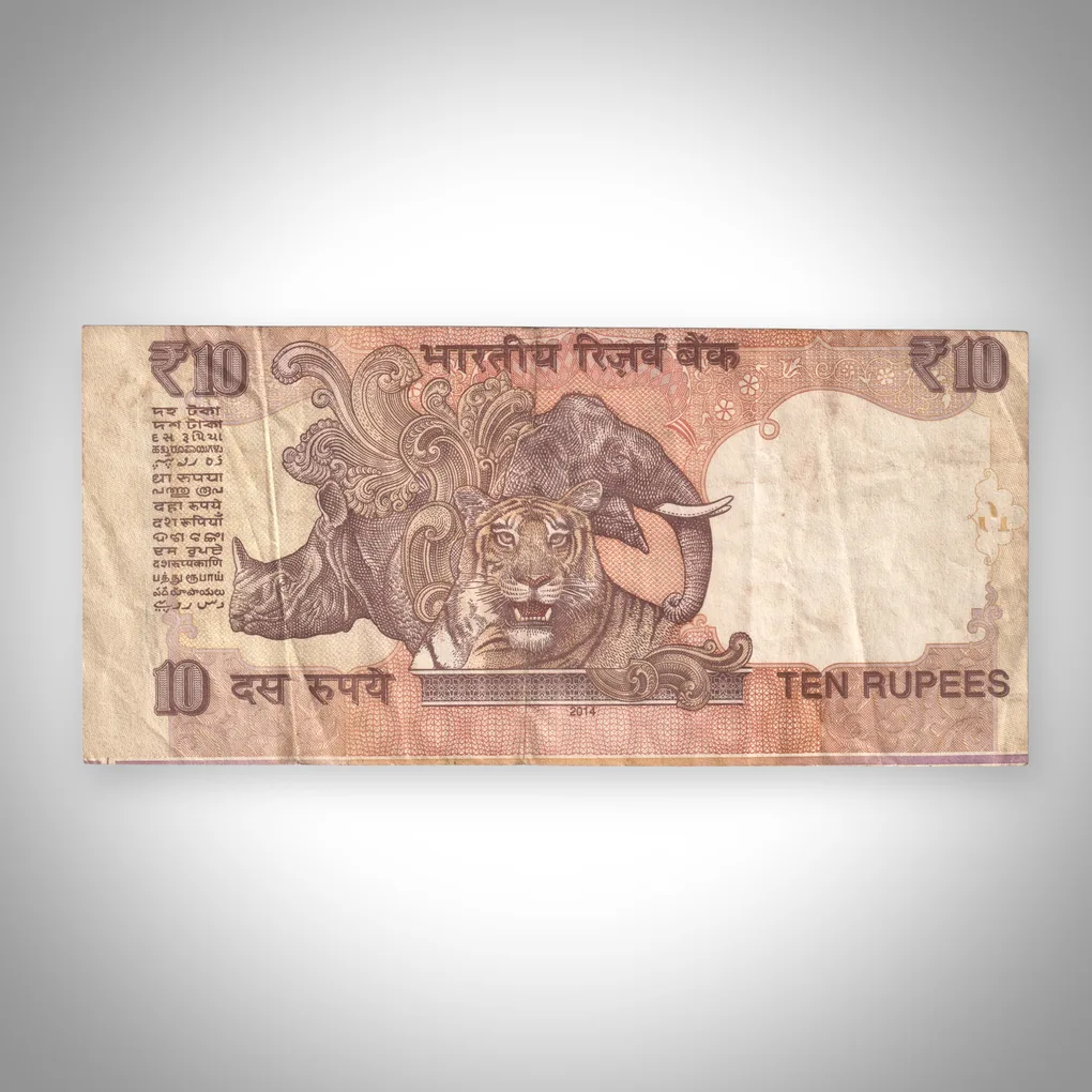 Rare Shifting Error 10 Rupees 2014 Mahatma Gandhi Series S Inset Raghuram G Rajan Republic India Note # A518