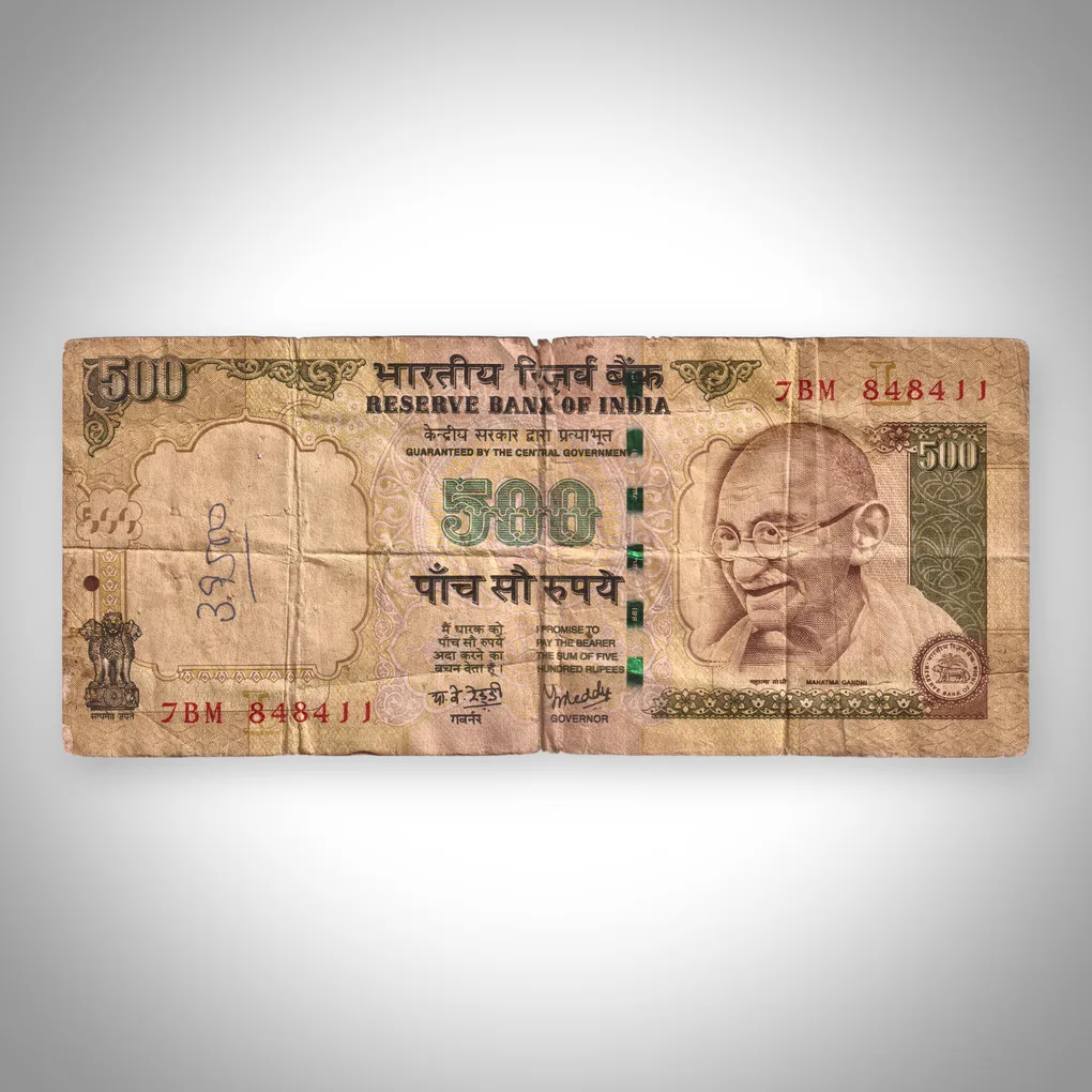 Rare 500 Rupees Mahatma Gandhi Series Y V Reddy Signature Republic India Note # A557