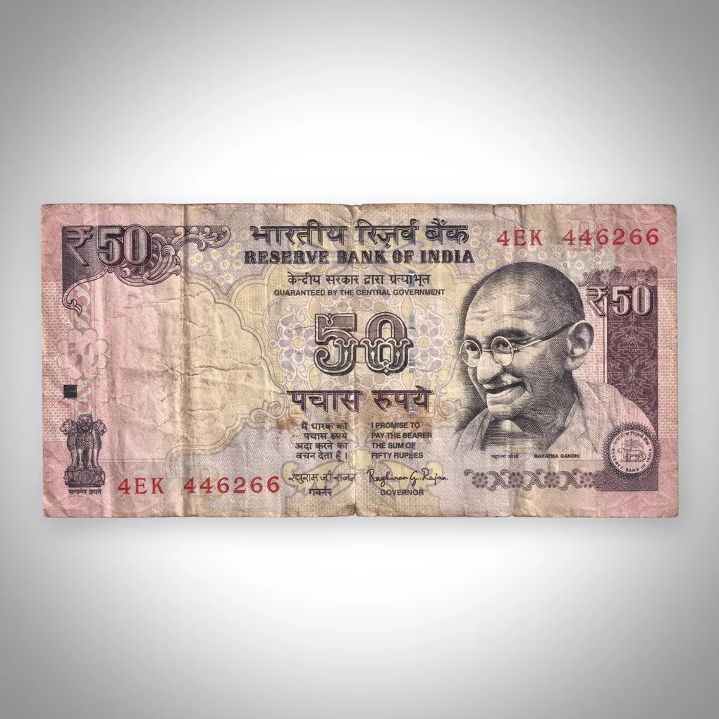 Rare 50 Rupees 2015 Mahatma Gandhi Series Raghuram Rajan Signature Republic India Note # A559