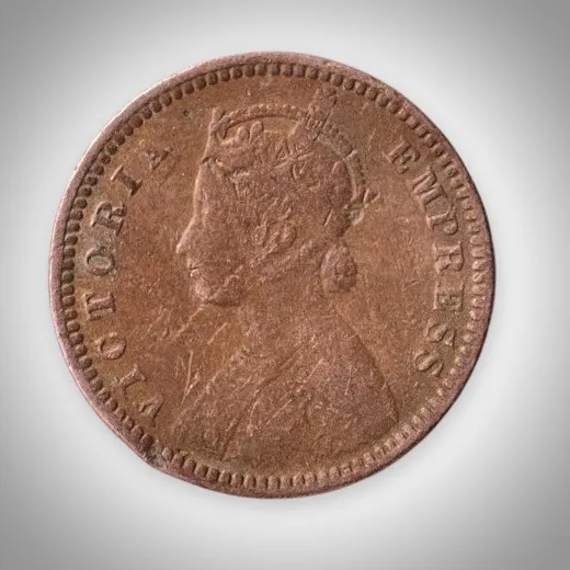 Rare 1/12 Anna 1901 Queen Victoria Empress British India Copper Coin # A598