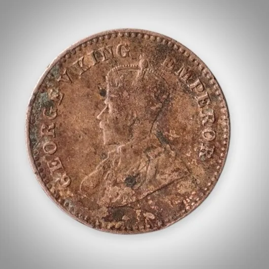 Rare 1/12 Anna 1914 King George V Calcutta Mint British India Coin # A599