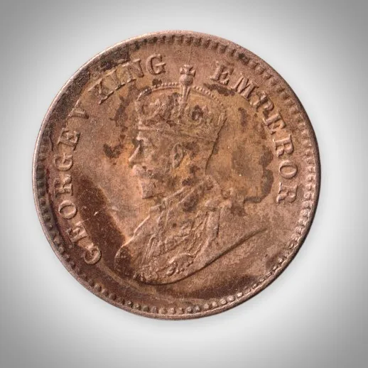 Rare 1/12 Anna 1924 King George V Calcutta Mint British India Coin # A609