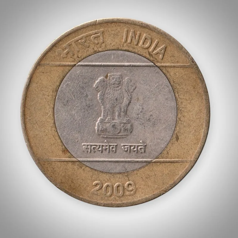 Rare 10 Rupees 2009 Connectivity and Information Technology Noida Mint Republic India Coin # A615