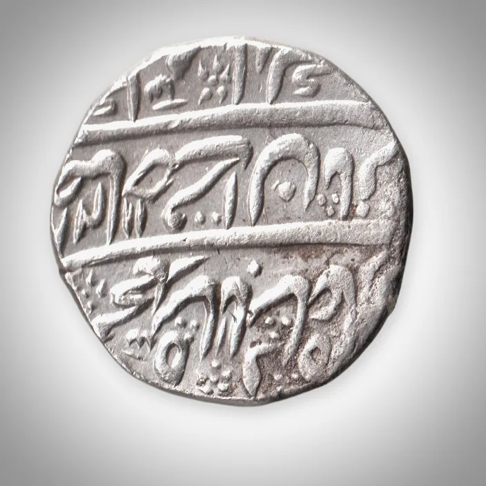 High-Grade Mughal Empire Silver Rupee | Murshidabad Mint, Shah Alam II / Muhammad Shah Era | Sharp Persian Calligraphy, Weight: ~11.5g | Premium Numismatic Collector's Piece
