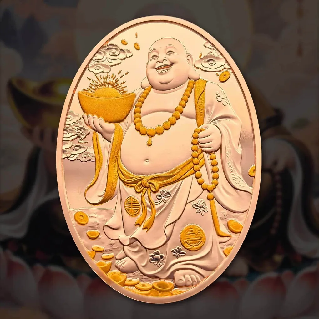 The Maitreya Buddha of 1 Cedi Proof Coin Issued Republic of Ghana Mint Unique and Rare