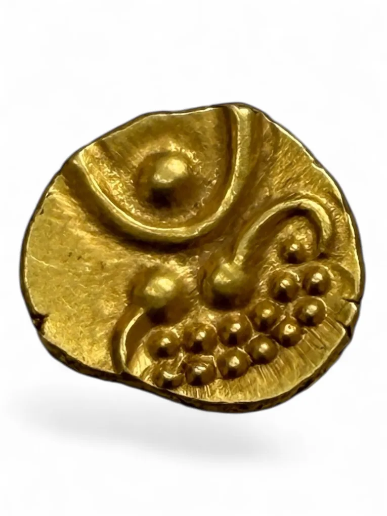 Viraraya Fanam Tamil Nadu Ganesh Motif Mysore Gold Fanam Issue Very Unique and Rare Gold Issue