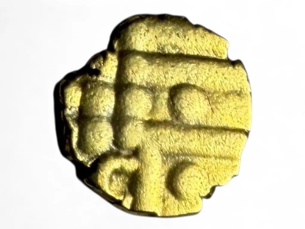 Gold Fanam South India Ganesh Motif Issue Very Unique and Rare Issue