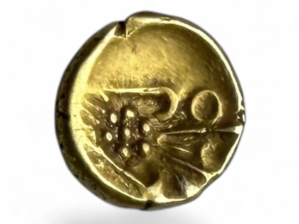 Gold Fanam South India Ganesh Motif Issue Very Unique and Rare Issue