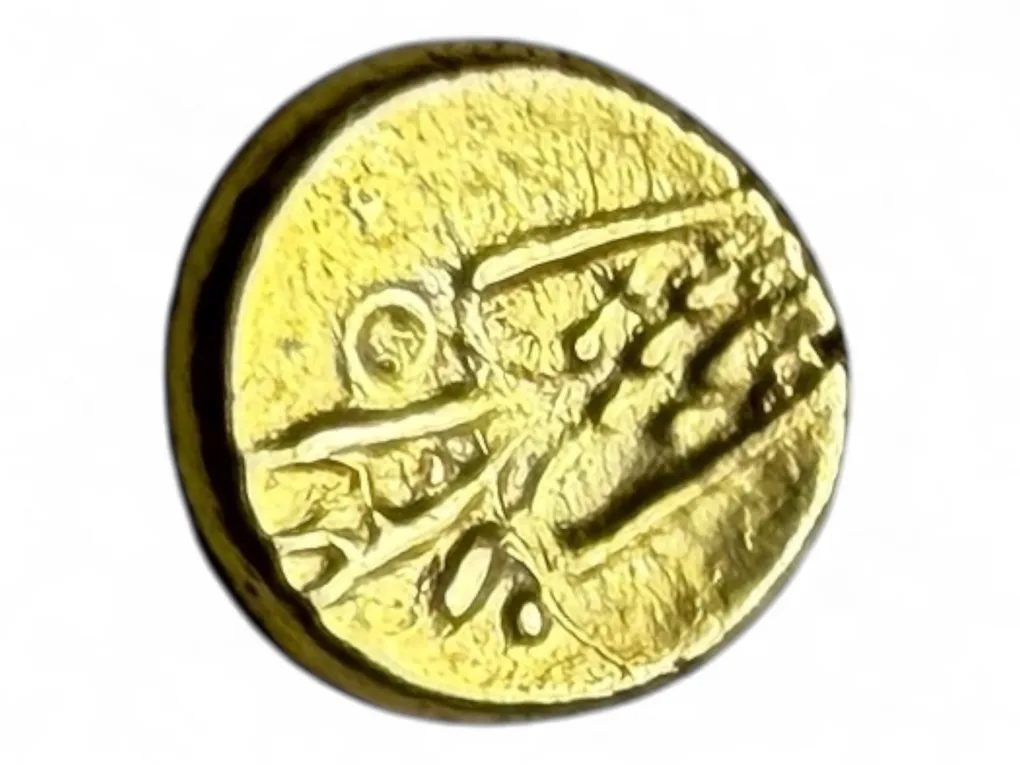 Gold Fanam South India Ganesh Motif Issue Very Unique and Rare Issue