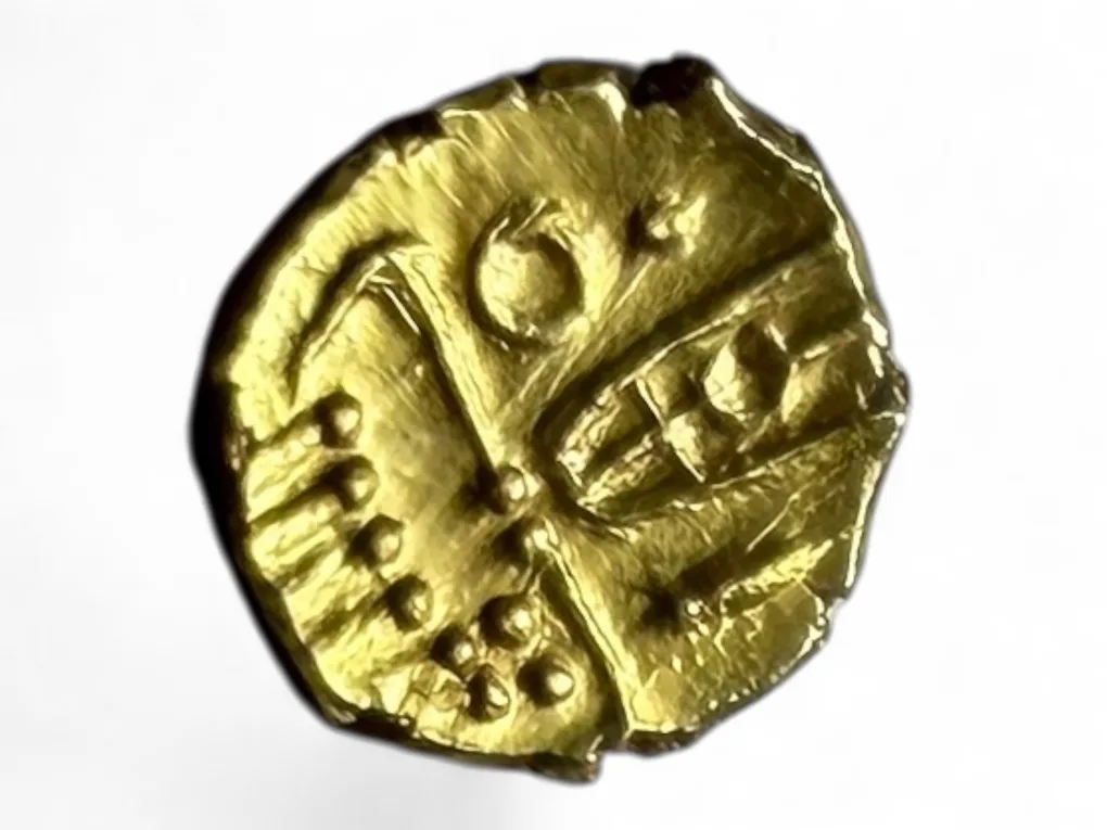 Gold Fanam South India Ganesh Motif Issue Very Unique and Rare Issue