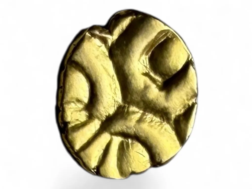 Gold Fanam South India Ganesh Motif Issue Very Unique and Rare Issue