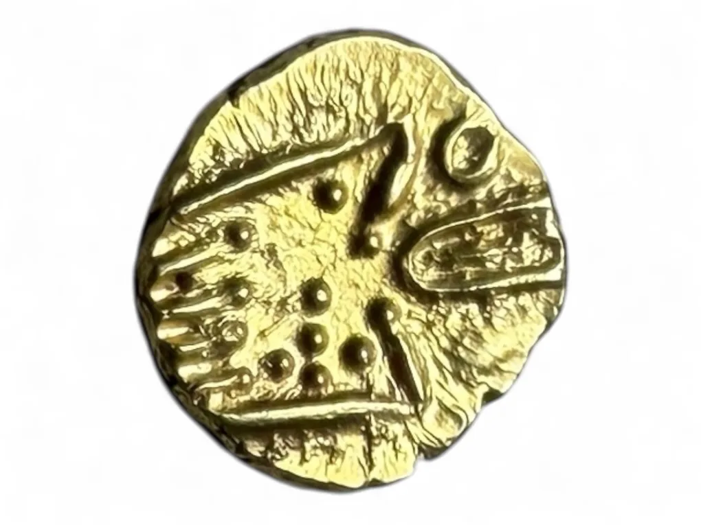Gold Fanam South India Ganesh Motif Issue Very Unique and Rare Issue