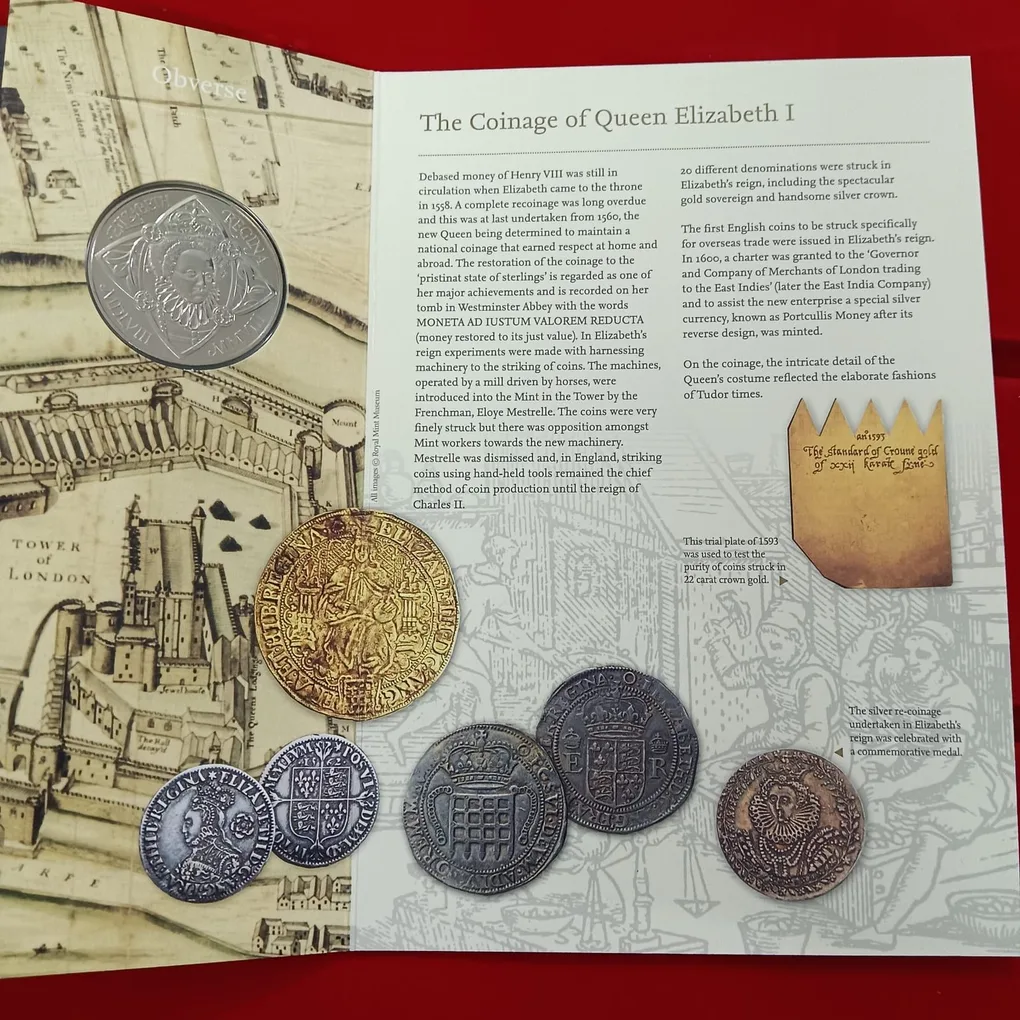 Extremely Rare 450th anniversary of the accession of Queen Elizabeth I Commarative Crown Five Pounds Proof Coin Issued The Royal Mint