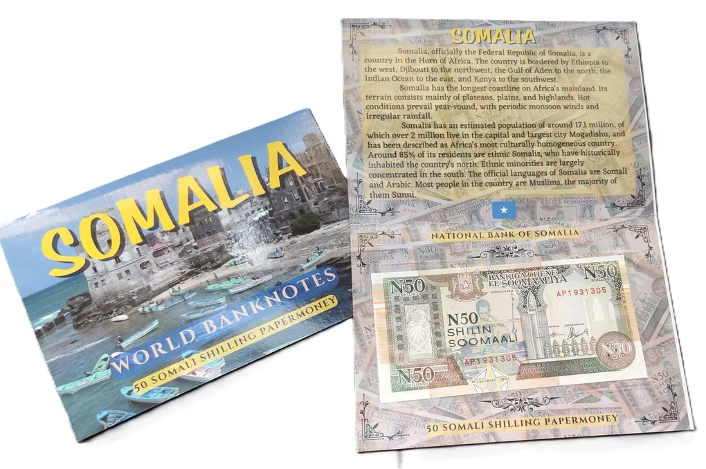 Somalia 50 Shilling UNC Note with Beautiful Folder