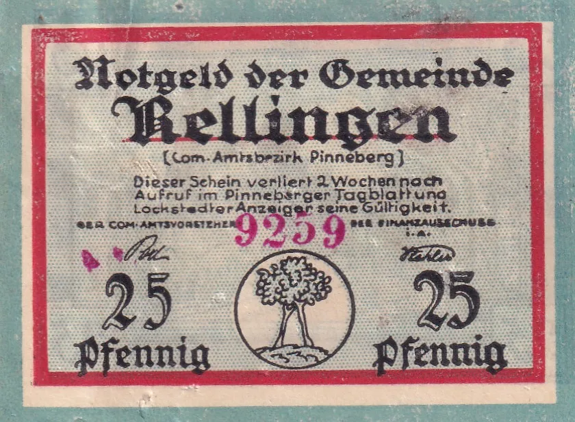 Germany, 25 Pfennigs series Rare Note Lowest Price