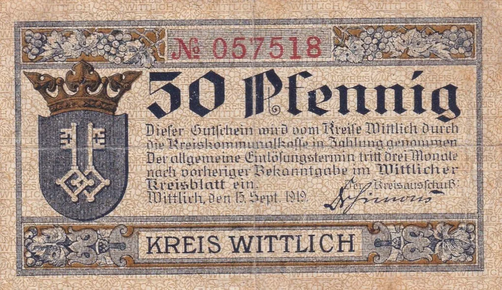 Germany, 50 Pfennigs (1919) series Rare Note Lowest Price