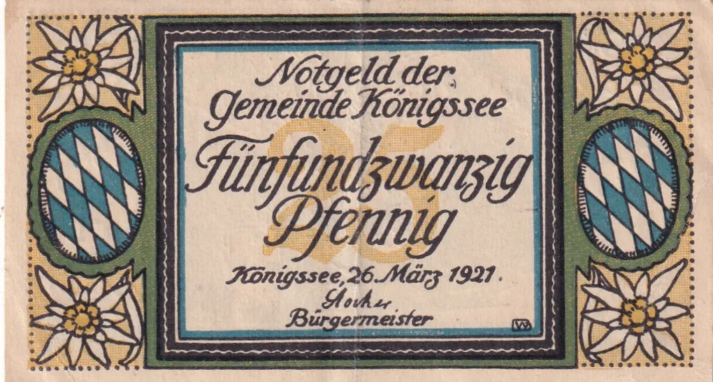 Germany, 25 Pfennigs (1921) series Rare Note Lowest Price