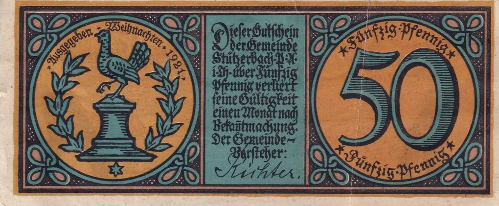 Germany, 50 Pfennigs 1921 series Rare Note Lowest Price