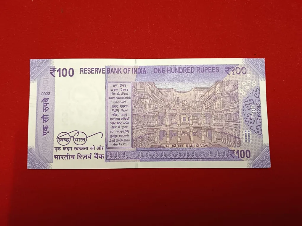 Extremely Rare 100 Rs Fancy Number 123456 Gem Bunc Condition Year 2022 Sku 26