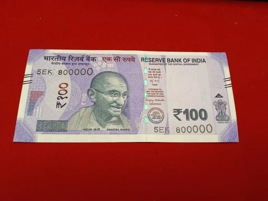 100 Rs Rare Fancy Number Note 800000 Gem Unc Condition Year 2025 Sku 26