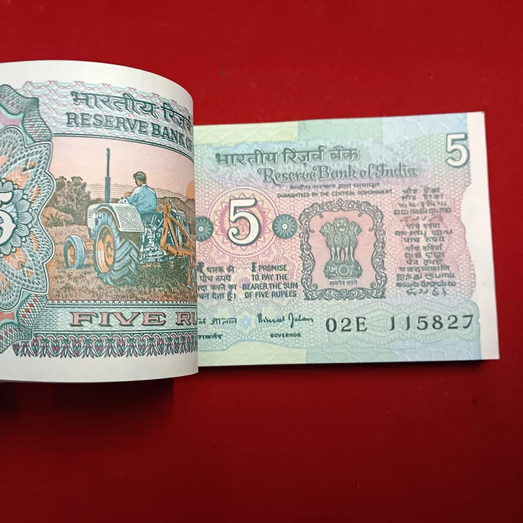 Five Rs Rare Tractor Full Serial Bundle Governor Bimal Jalan Unc Condition Reserve Bank of India 115801