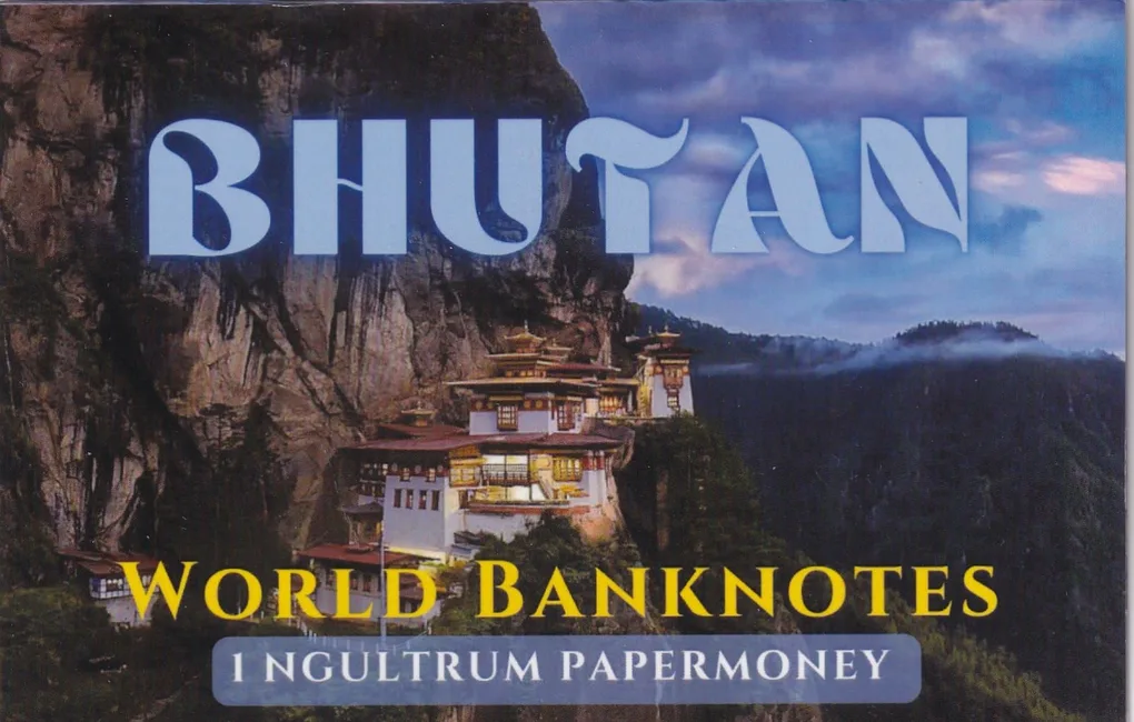 Bhutan 1 Ngultrum UNC Note With Beautiful Folder