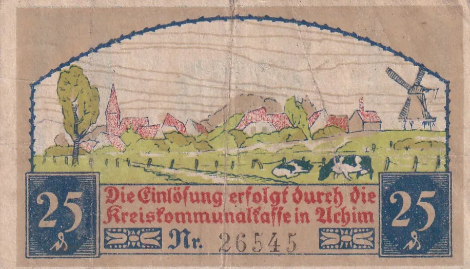 Germany, 25 Pfennigs Series Rare Note Lowest Price