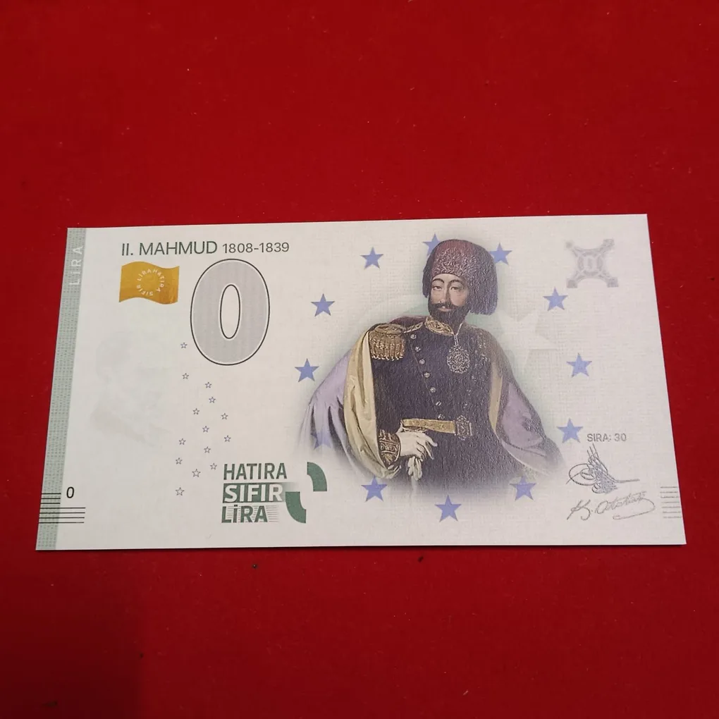 Europe 0 Hatira Sifir Lira Turkey Mahmud 1808-1839 Sira 30 Rare Limited Isuue and Gem UNC Condition