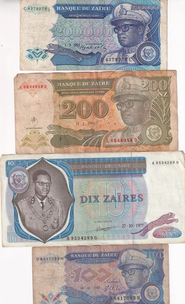 25 Different Zaire (25 Pcs) Note Set
